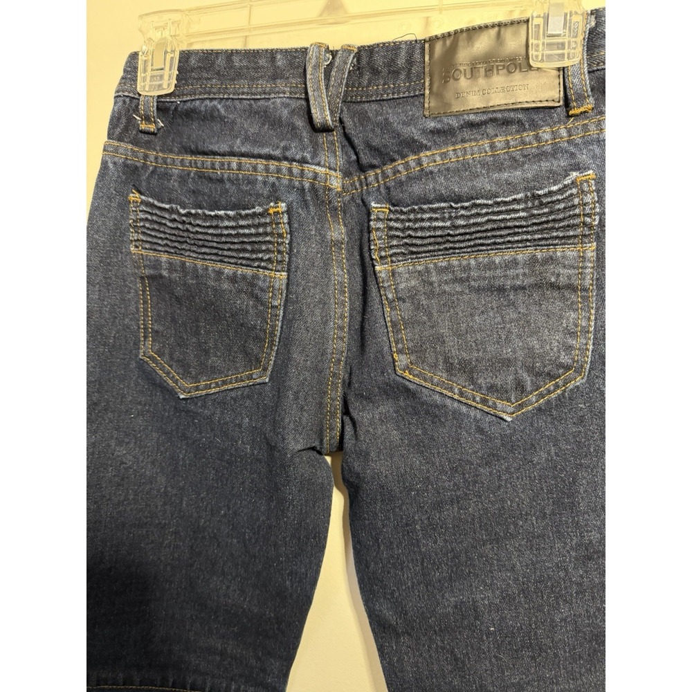Y2K Southpole Boys Size 14 Skinny Moto Skater Jeans Dark Wash Stretch